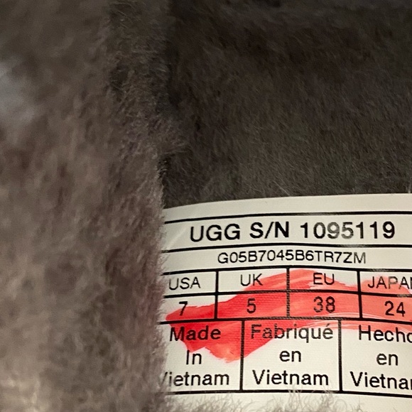 UGG Fluff Yeah Slides Charcoal Grey 7 RETAIL $100 - Picture 14 of 16